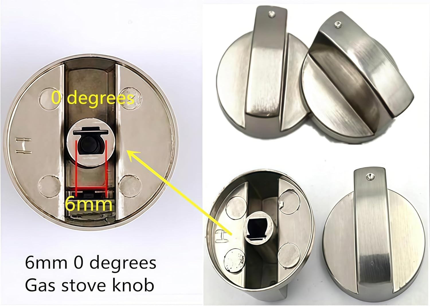 Universele Gasfornuis & Oven Knoppen (8 stuks) Zilver | 31% Korting
