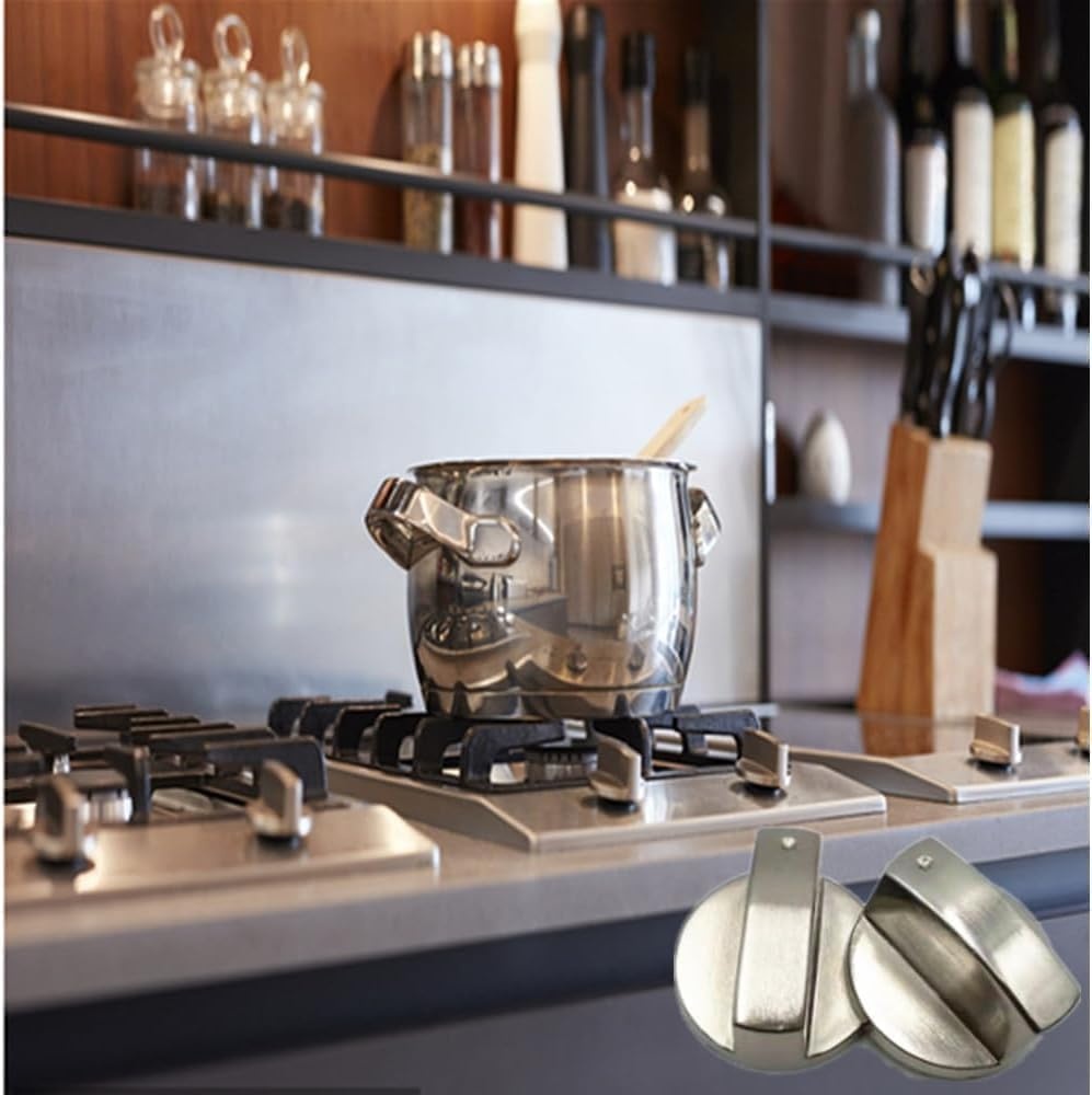 Universele Gasfornuis & Oven Knoppen (8 stuks) Zilver | 31% Korting