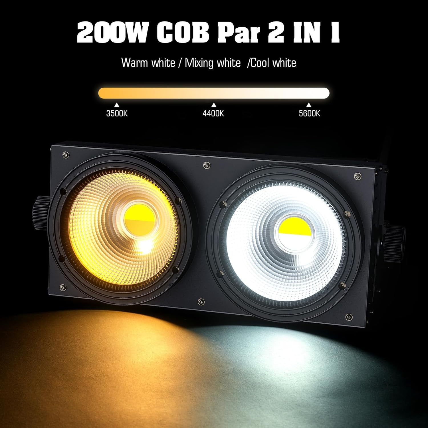 COB LED Par Lamp 200W DMX 8 Kanaals Warm/Koud Wit - 34% Korting!
