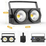 COB LED Par Lamp 200W DMX 8 Kanaals Warm/Koud Wit - 34% Korting!