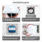 Inbouw Touch Wandschakelaar 1-voudig Wit Kristalglas 27% Korting