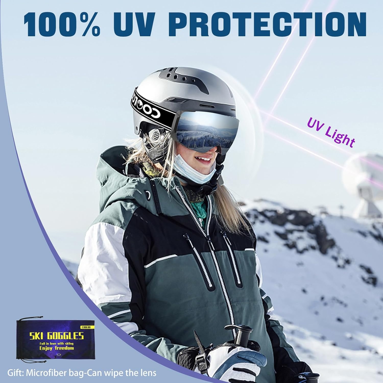 Skibril Unisex met Magnetische Lens - 28% Korting