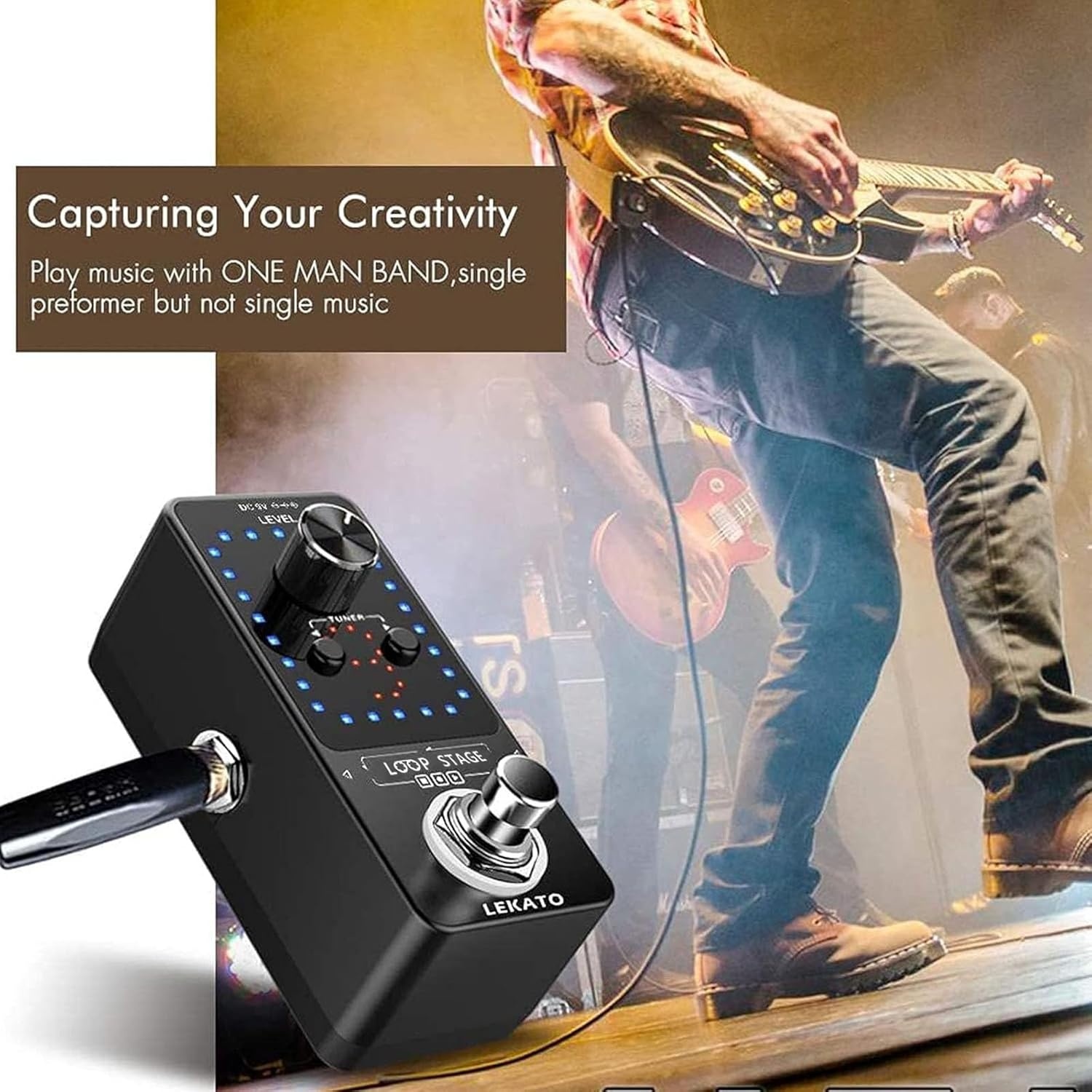 Gitaar Looper Pedaal met 9 Lussen & 40 Min Opname - 29% Korting!