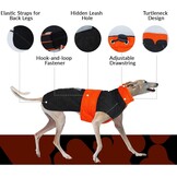 Warme Oranje Winterjas voor Windhonden (XL) - Waterafstotend & Reflecterend