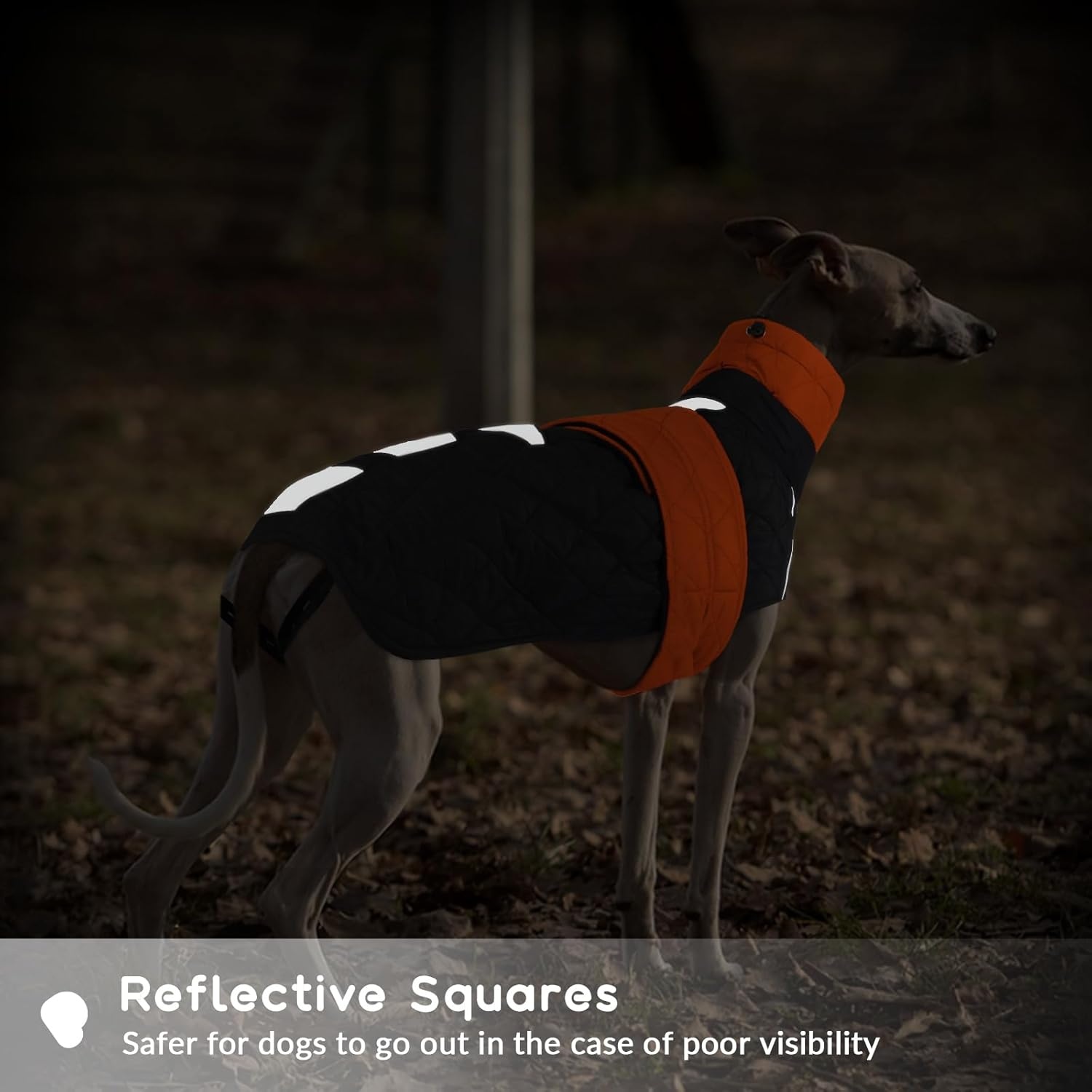 Warme Oranje Winterjas voor Windhonden (XL) - Waterafstotend & Reflecterend