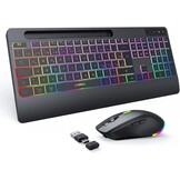 Verlicht QWERTZ Toetsenbord (Zwart) - 57% Korting!
