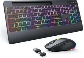 Draadloos RGB Toetsenbord met Telefoonhouder - 61% Korting!