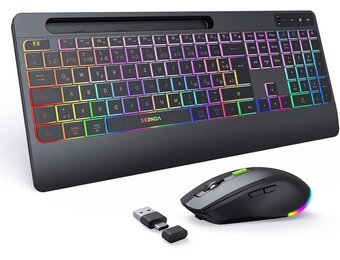 Verlicht QWERTZ Toetsenbord (Zwart) - 57% Korting!