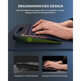 Verlicht QWERTZ Toetsenbord (Zwart) - 57% Korting!