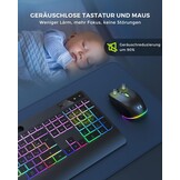 Verlicht QWERTZ Toetsenbord (Zwart) - 57% Korting!