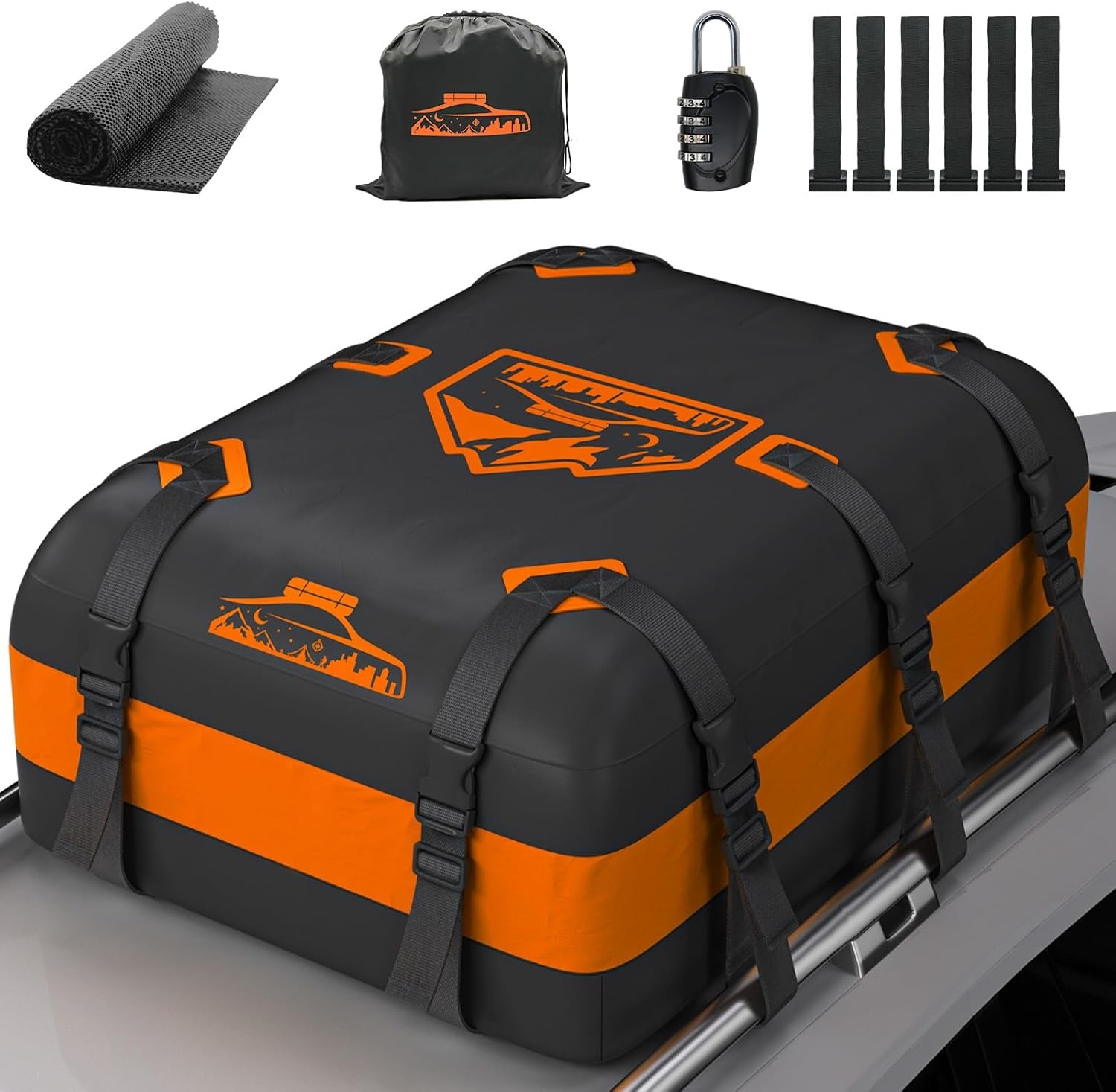 Opvouwbare Dakkoffer 566L Oranje - Waterdicht & Universeel