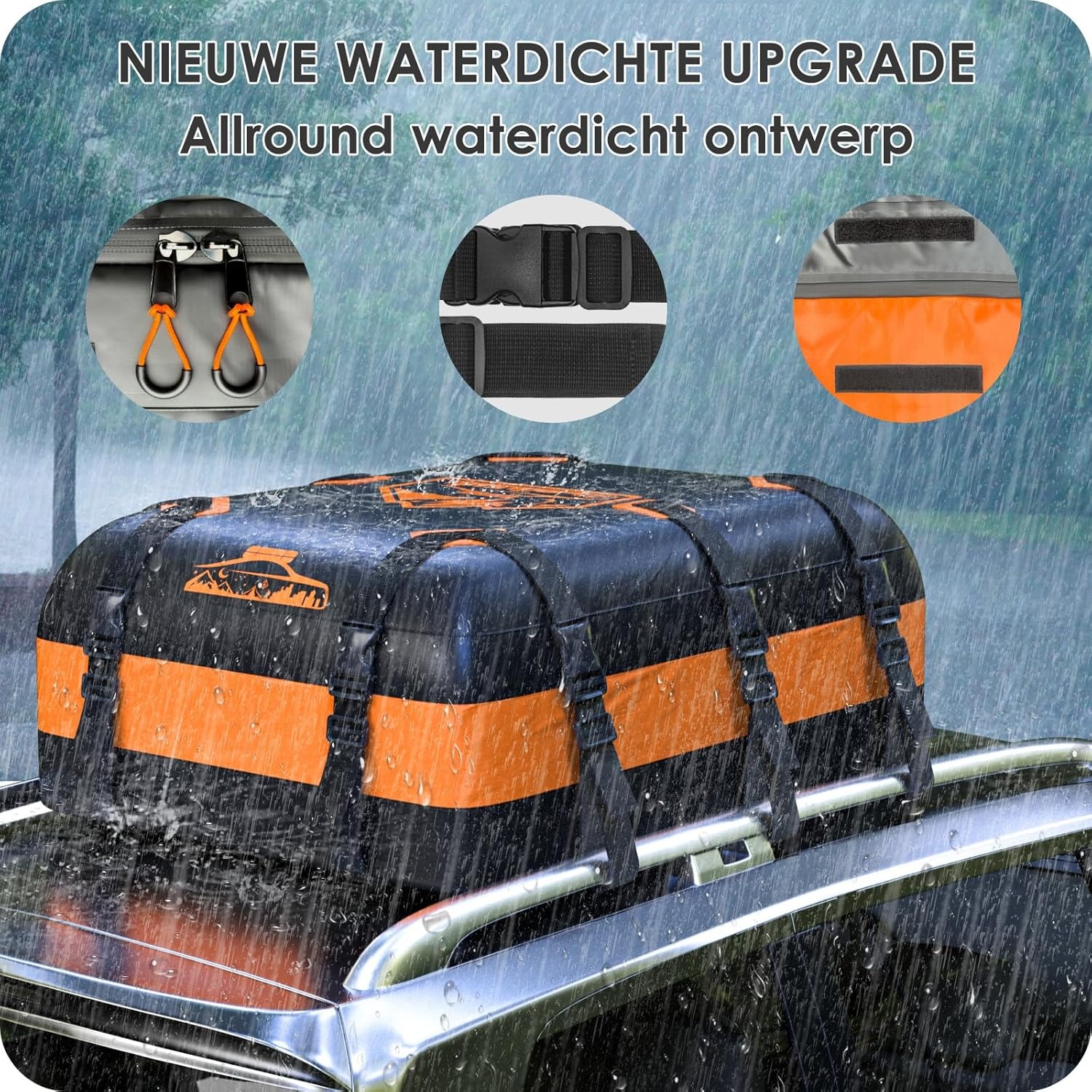 Opvouwbare Dakkoffer 566L Oranje - Waterdicht & Universeel