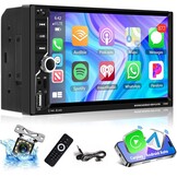 2 DIN Autoradio met draadloos CarPlay/Android Auto & 7" Touchscreen (29% korting)