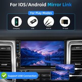 2 DIN Autoradio met draadloos CarPlay/Android Auto & 7" Touchscreen (29% korting)