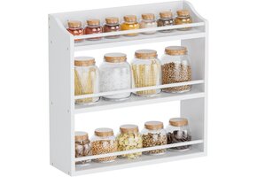 3-laags Bamboe Kruidenrek (Wit) - Ruimtebesparend & Flexibel - 45% Korting!