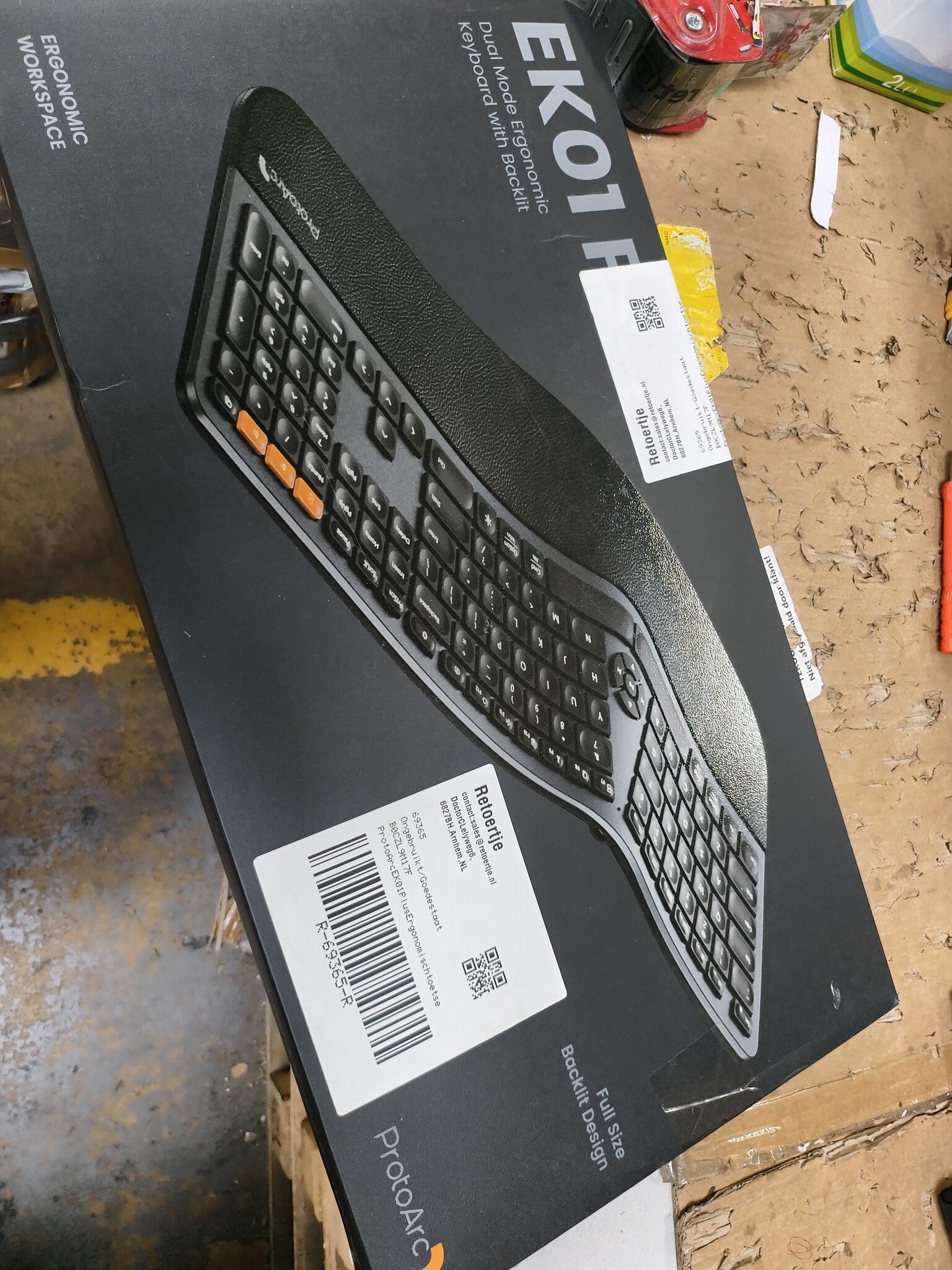 Ergonomisch Split Toetsenbord QWERTZ met Polssteun - 54% Korting
