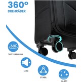 Handbagage Rugzak 45L Zwart - Laptoptas 17" & TSA Slot (30% Korting)