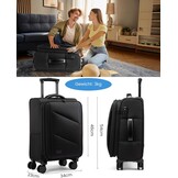 Handbagage Rugzak 45L Zwart - Laptoptas 17" & TSA Slot (30% Korting)