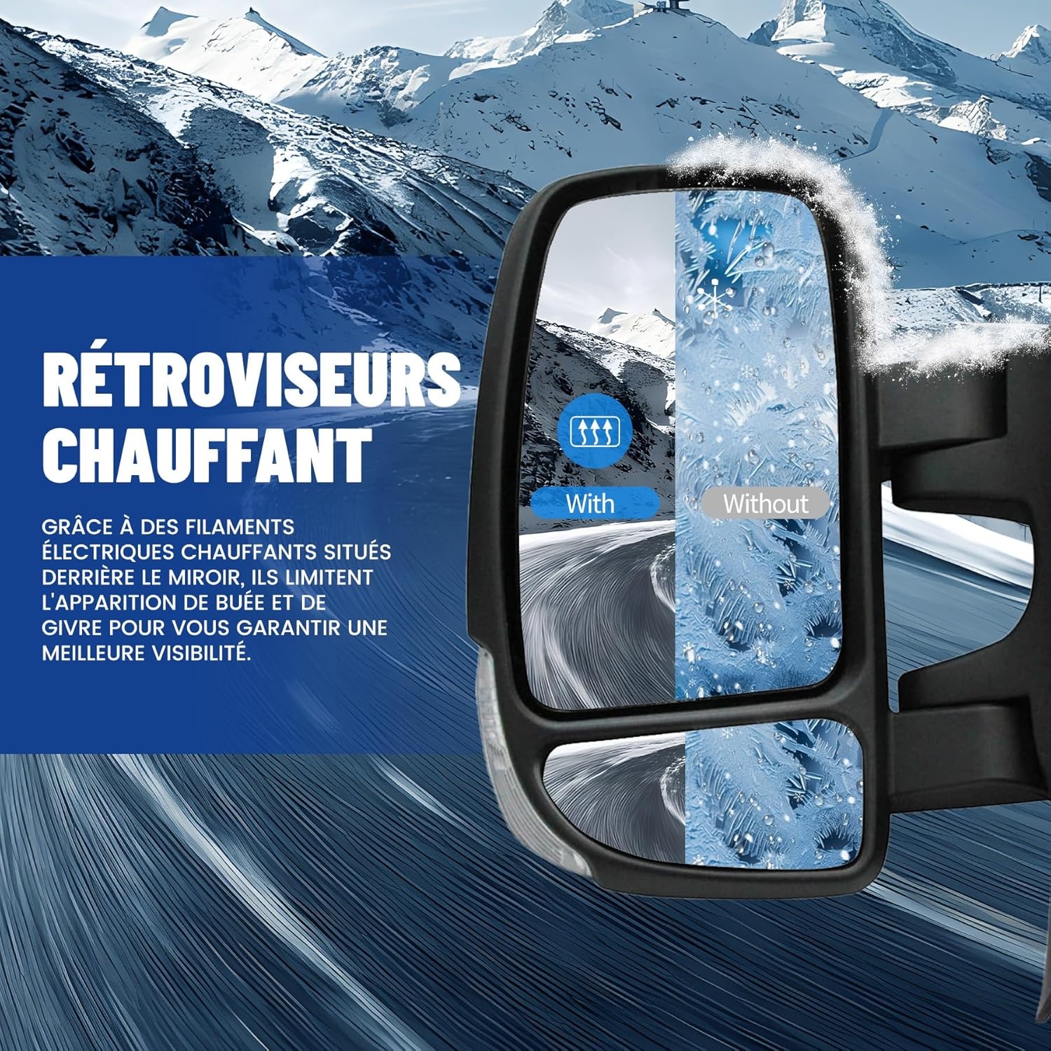 Verwarmbare Buitenspiegel Links met Knipperlicht - Renault Master III (30% Korting)