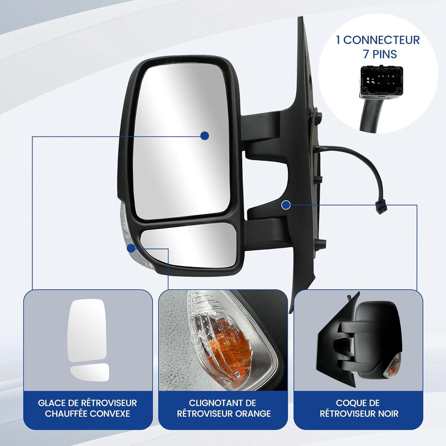 Verwarmbare Buitenspiegel Links met Knipperlicht - Renault Master III (30% Korting)