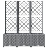 Plantenbak met Latwerk 120x40x136cm Lichtgrijs - 29% Korting