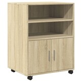 vidaXL Rolkast Sonoma Eiken 60x48x81 cm - 59% Korting