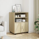 vidaXL Rolkast Sonoma Eiken 60x48x81 cm - 59% Korting