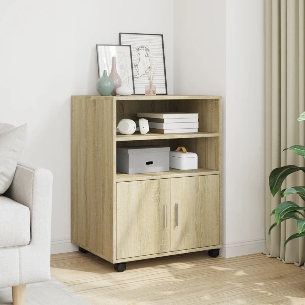 vidaXL Rolkast Sonoma Eiken 60x48x81 cm - 59% Korting