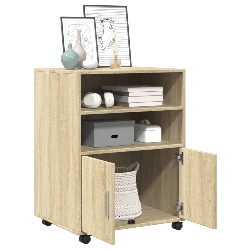 vidaXL Rolkast Sonoma Eiken 60x48x81 cm - 59% Korting