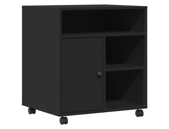 Printerkastje Zwart met Wielen 60x50x67 cm | 54% Korting