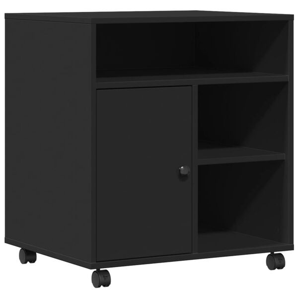 Printerkastje Zwart met Wielen 60x50x67 cm | 54% Korting