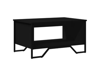 Zwarte Salontafel bewerkt hout - 75x51x40 cm - 53% Korting
