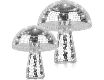 Mushroom Disco Bal Zilver | Spiegelbol Decoratie Feest - 32% Korting