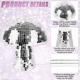 Mushroom Disco Bal Zilver | Spiegelbol Decoratie Feest - 32% Korting