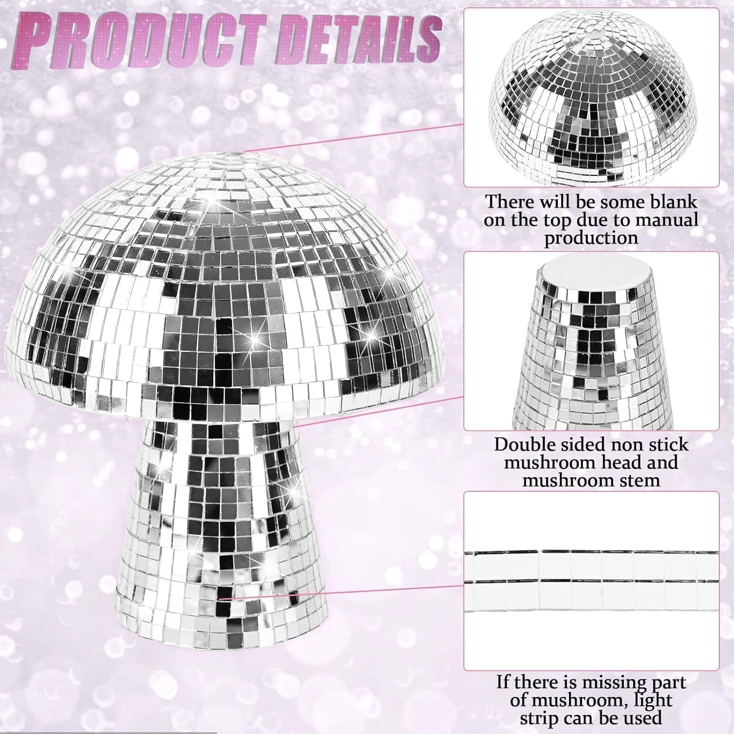 Mushroom Disco Bal Zilver | Spiegelbol Decoratie Feest - 32% Korting