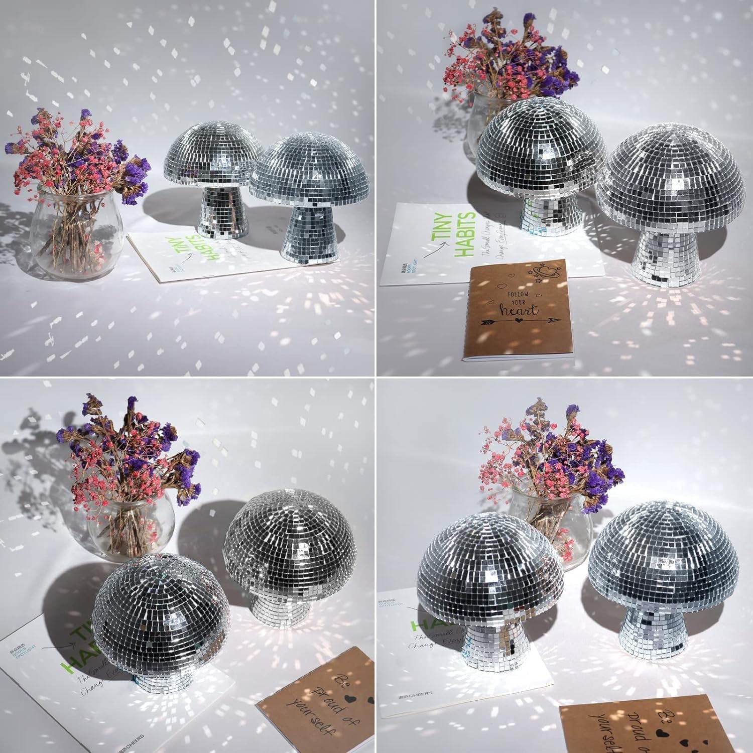 Mushroom Disco Bal Zilver | Spiegelbol Decoratie Feest - 32% Korting