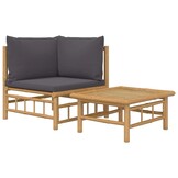 VidaXL Bamboe Loungeset: 2-delig met Kussens - 34% Korting!