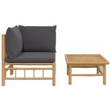 VidaXL Bamboe Loungeset: 2-delig met Kussens - 34% Korting!