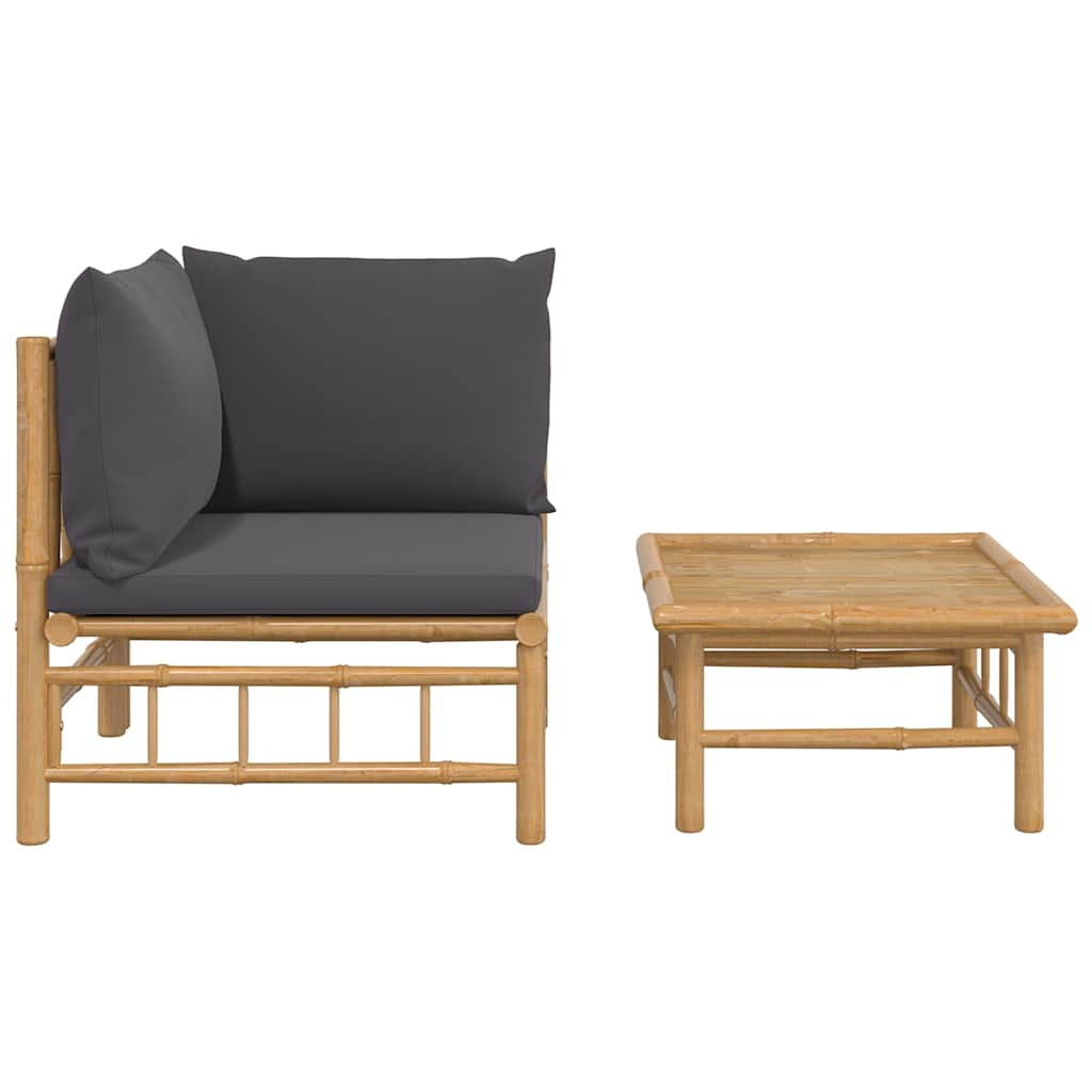 VidaXL Bamboe Loungeset: 2-delig met Kussens - 34% Korting!