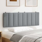 vidaXL Hoofdbordkussen 'Hanko' 140 cm Stof Lichtgrijs - 62% Korting