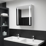 Badkamerkast met Spiegel & LED (60x14x62 cm) - 35% Korting