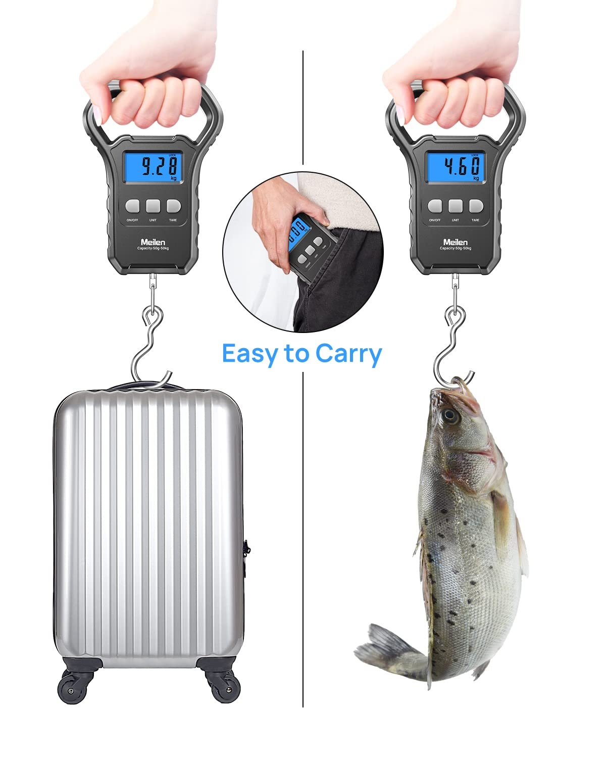 Digitale Bagage & Vis Weegschaal 50kg - 53% Korting