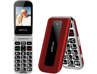 Senioren Klaptelefoon Rood: Groot Display & SOS