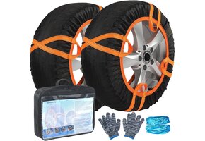 Textiele Sneeuwsokken Set van 2 - Universeel & Grip op IJs