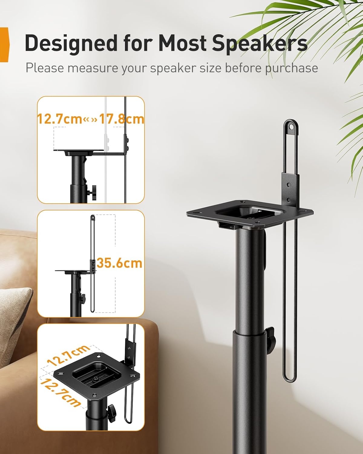Universele Speaker Stand tot 107cm | Verstelbaar | Max 6kg | 34% Korting