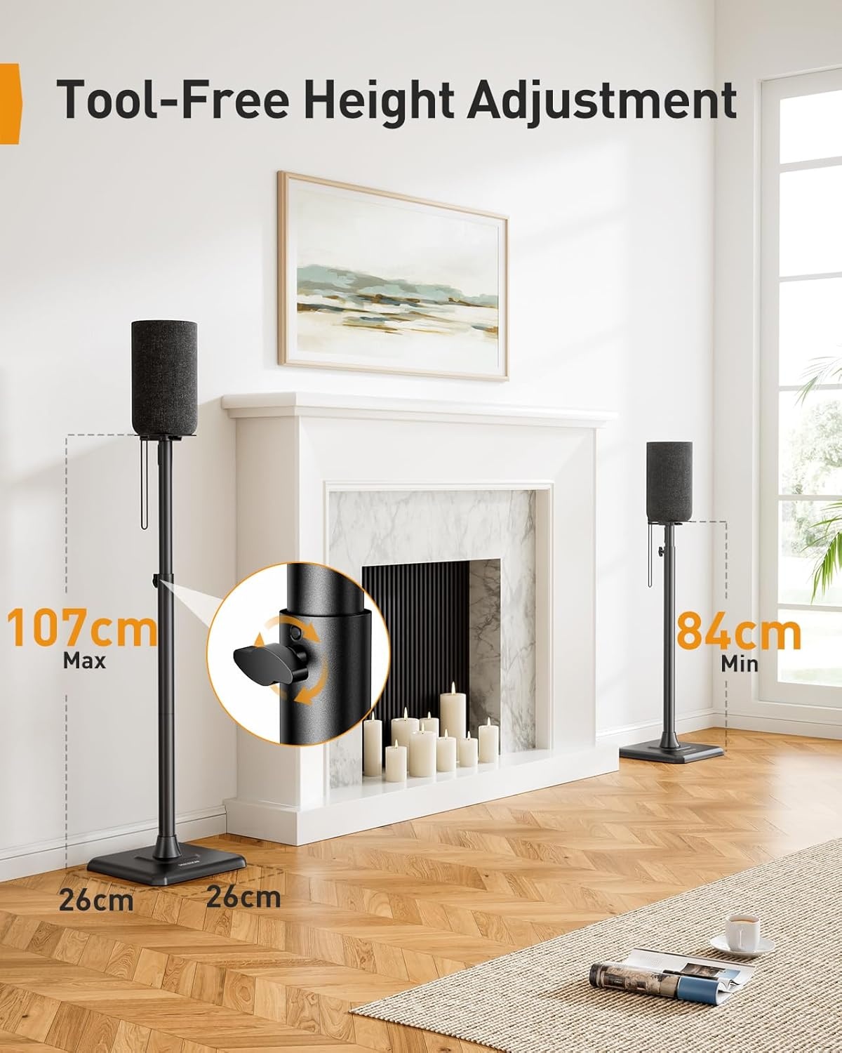 Universele Speaker Stand tot 107cm | Verstelbaar | Max 6kg | 34% Korting