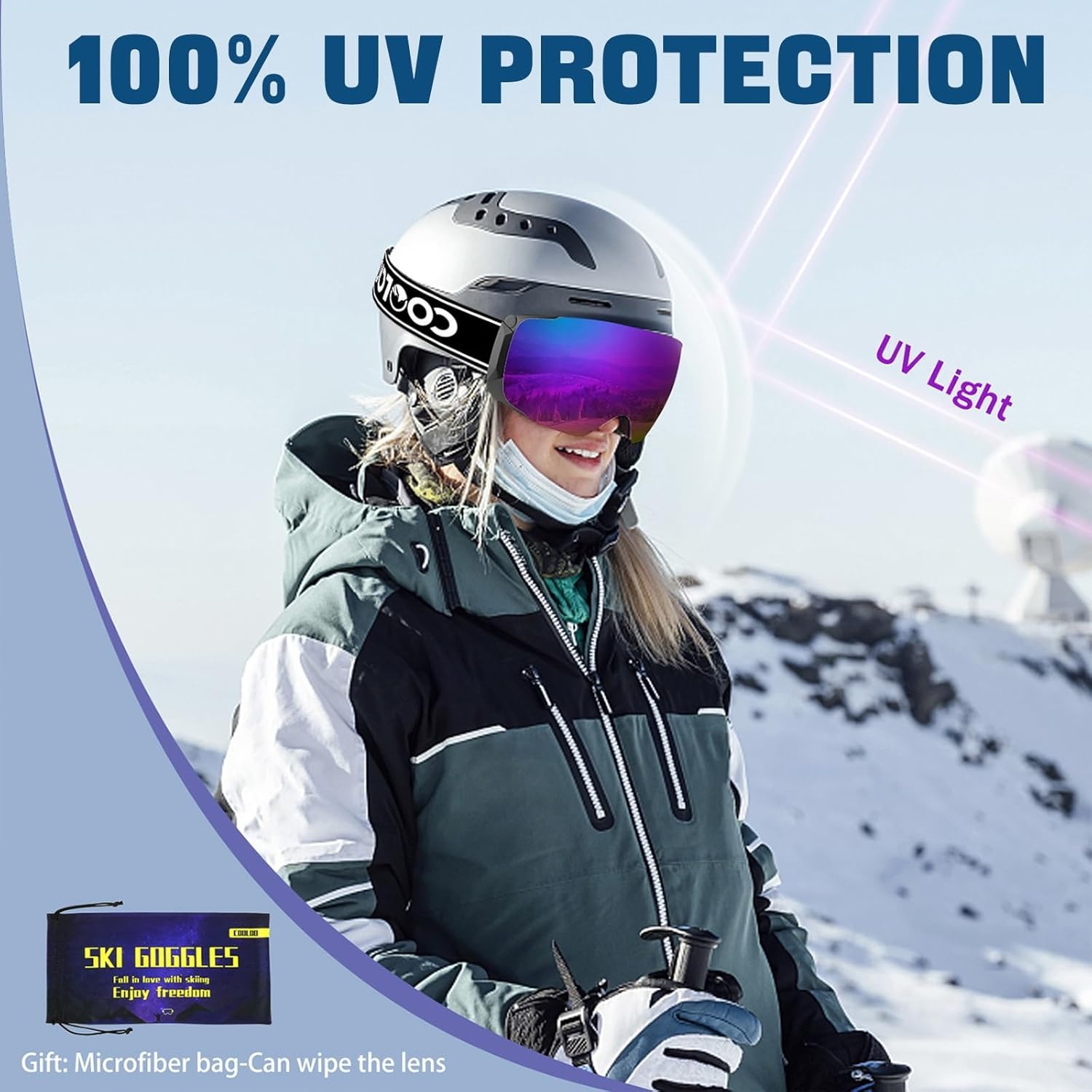 Skibril Snowboardbril Unisex | Magnetisch Lenswisselsysteem | 52% Korting