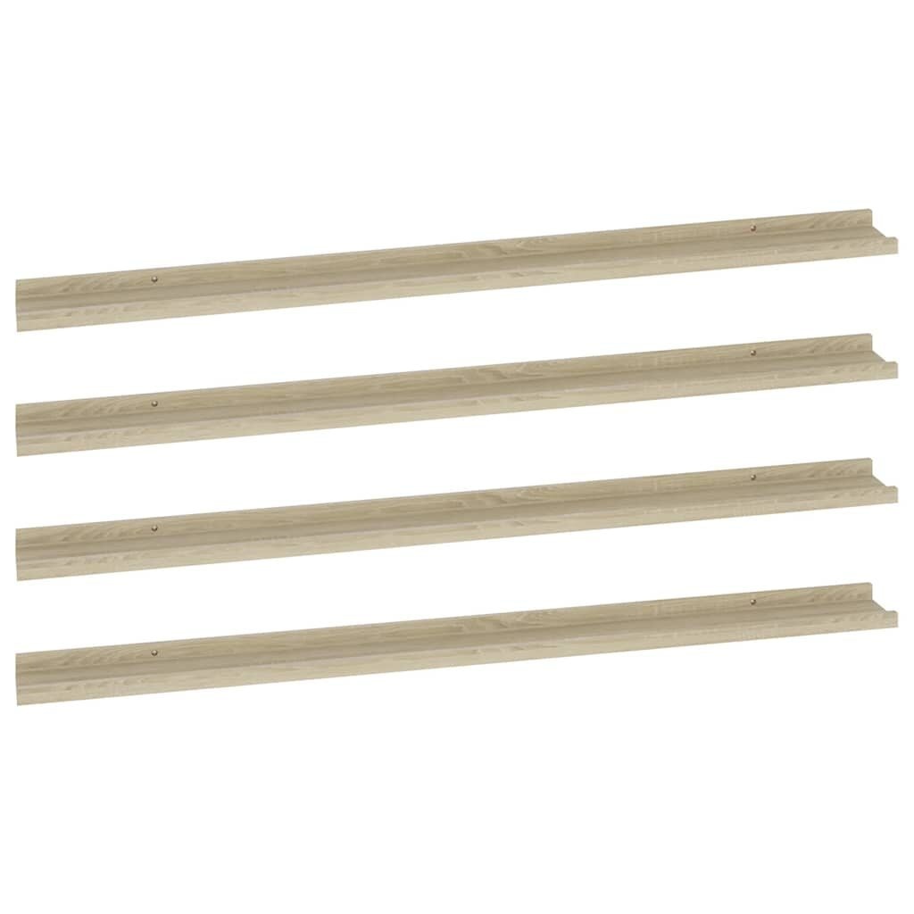 VidaXL Wandschappen 4 st. 115x9x3 cm Sonoma Eiken - 34% Korting!