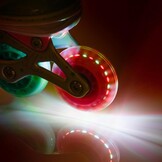 Kinder inline skates met LED wielen, verstelbaar, Maat S, Mermaid
