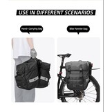 Dubbele Fietstas 40L Grijs met Regenhoes | Molle | Reflectie | Telefoonvak